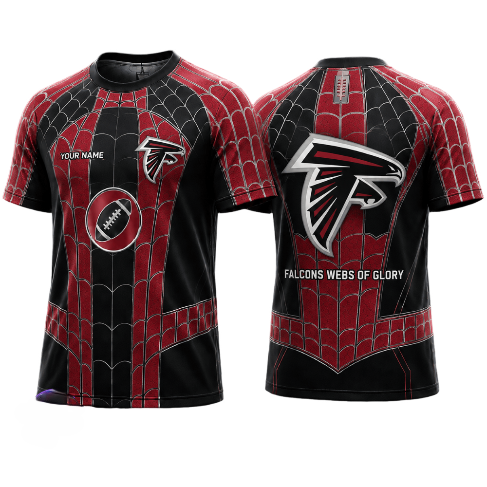 Atlanta Falcons Spider-Man Themed Printed T-Shirt