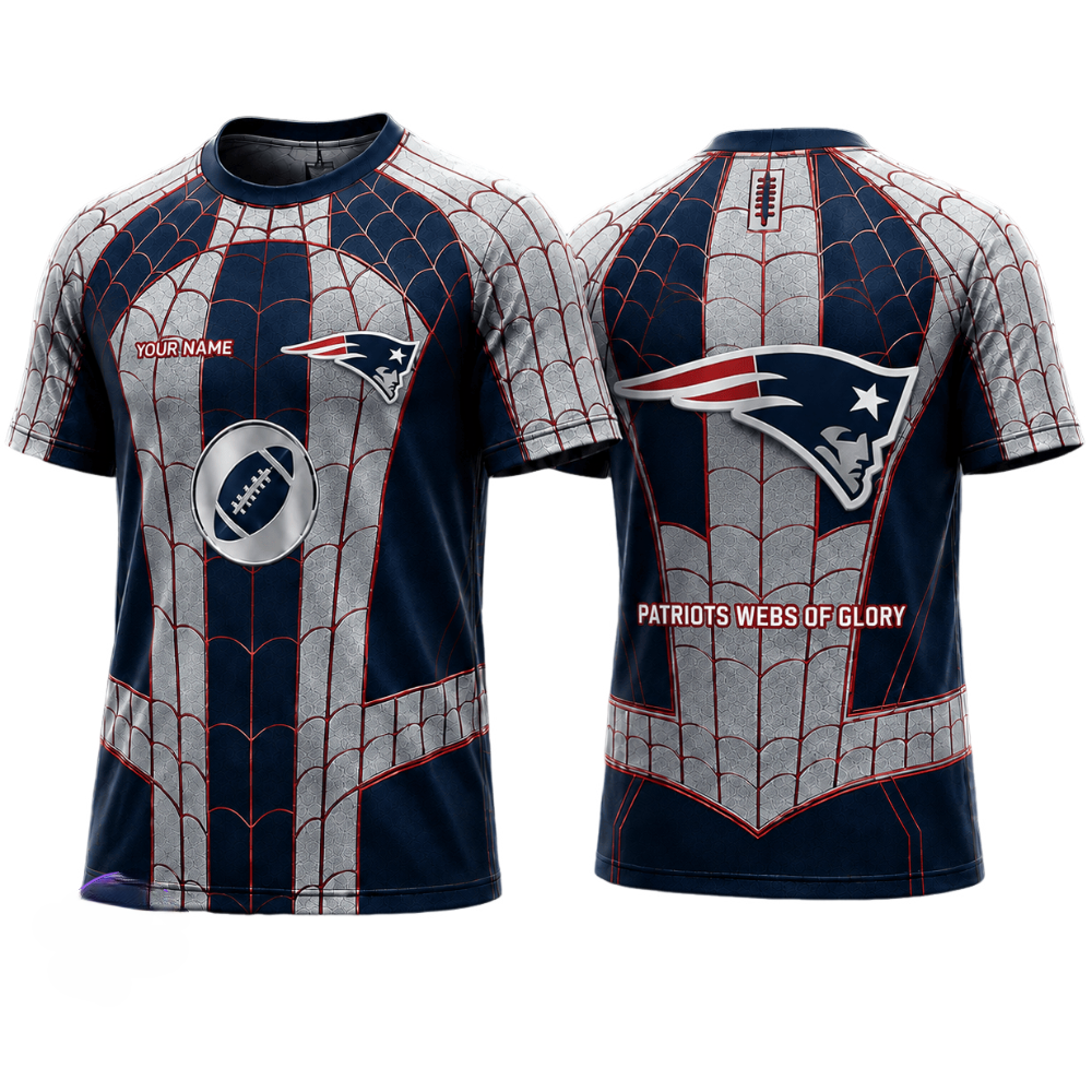 Superhero Spider Suit New England Patriots Printed T-Shirt Main image
