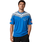Detroit Lions Tribal Geometric Pattern Men's Short Sleeve NFL Fan T‑Shirt