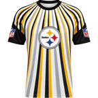 Pittsburgh Steelers Vertical Stripe & Geometric Mix Print Men's NFL Fan