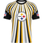 Pittsburgh Steelers Vertical Stripe & Geometric Mix Print Men's NFL Fan