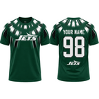 New York Jets Native Tribal Geometric Print Men's NFL Fan Short Sleeve Tee