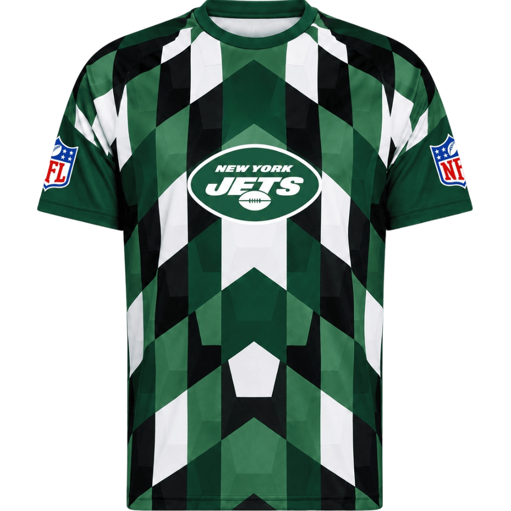New York Jets Diamond Pattern Men's Fan Tee