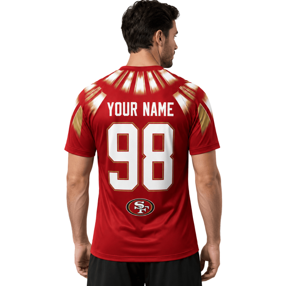 San Francisco 49ers Radiant Native‑Style Print Men's Short‑Sleeve NFL Fan T‑Shirt