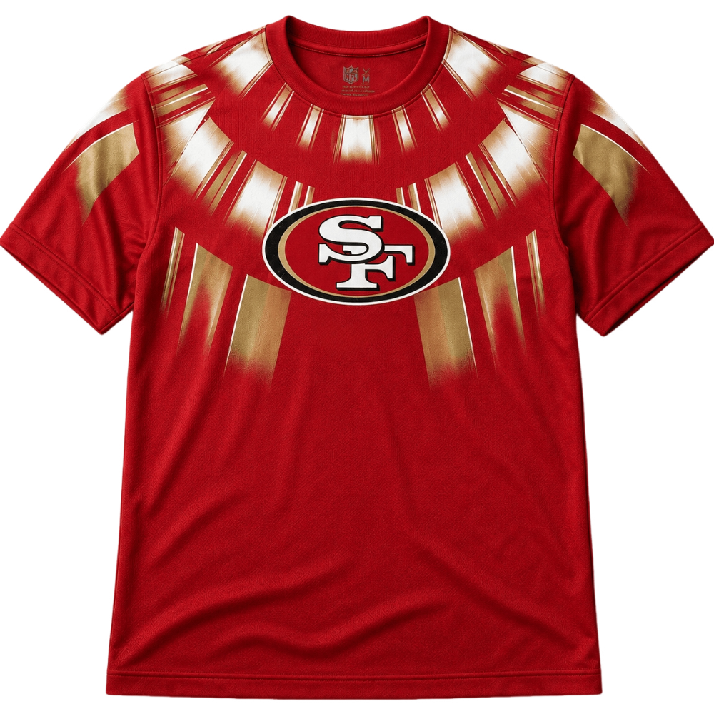 San Francisco 49ers Radiant Native‑Style Print Men's Short‑Sleeve NFL Fan T‑Shirt