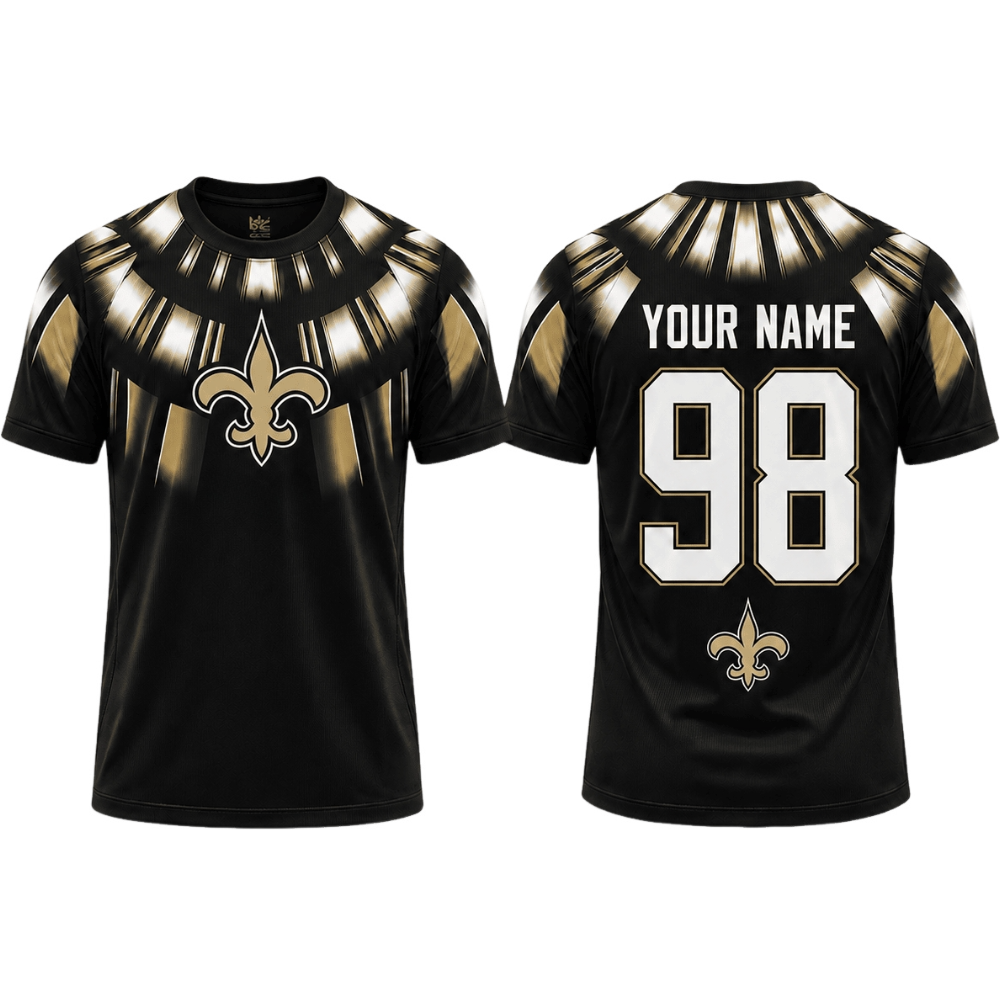 New Orleans Saints Radiant Tribal Print Men's Short‑Sleeve NFL Fan T‑Shirt Main image
