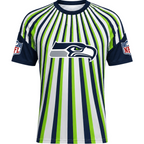 Seattle Seahawks Bold Vertical Stripe Men's Short‑Sleeve NFL Fan Jersey T‑Shirt