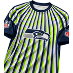 Seattle Seahawks Bold Vertical Stripe Men's Short‑Sleeve NFL Fan Jersey T‑Shirt