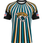 Jacksonville Jaguars Multi‑Color Vertical Stripe Men's Short‑Sleeve NFL Fan Jersey T‑Shirt