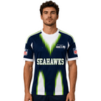 Seattle Seahawks Gradient Streak Vertical Print Men's Short‑Sleeve NFL Fan T‑Shirt