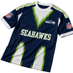 Seattle Seahawks Gradient Streak Vertical Print Men's Short‑Sleeve NFL Fan T‑Shirt