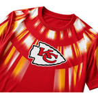 Kansas City Chiefs Shoulder Burst Radiant Print Custom Name Number Men's Short‑Sleeve Tshirt