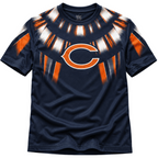 Chicago Bears Shoulder Burst Radiant Print Men's Short‑Sleeve NFL Fan T‑Shirt