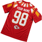 Kansas City Chiefs Shoulder Burst Radiant Print Custom Name Number Men's Short‑Sleeve Tshirt