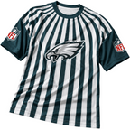 Philadelphia Eagles Radiating Vertical Stripe Print Men's Short‑Sleeve NFL Fan Jersey T‑Shirt With NFL Sleeve Patches