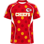 Kansas City Chiefs Red Gold Polka Dot T-Shirt