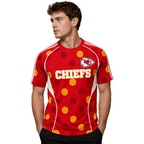 Kansas City Chiefs Red Gold Polka Dot T-Shirt