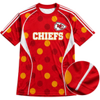 Kansas City Chiefs Red Gold Polka Dot T-Shirt
