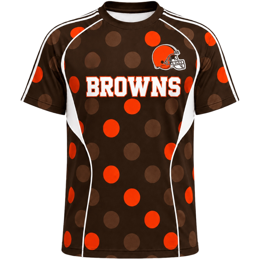 Cleveland Browns Polka Dot Casual Fan T-Shirt