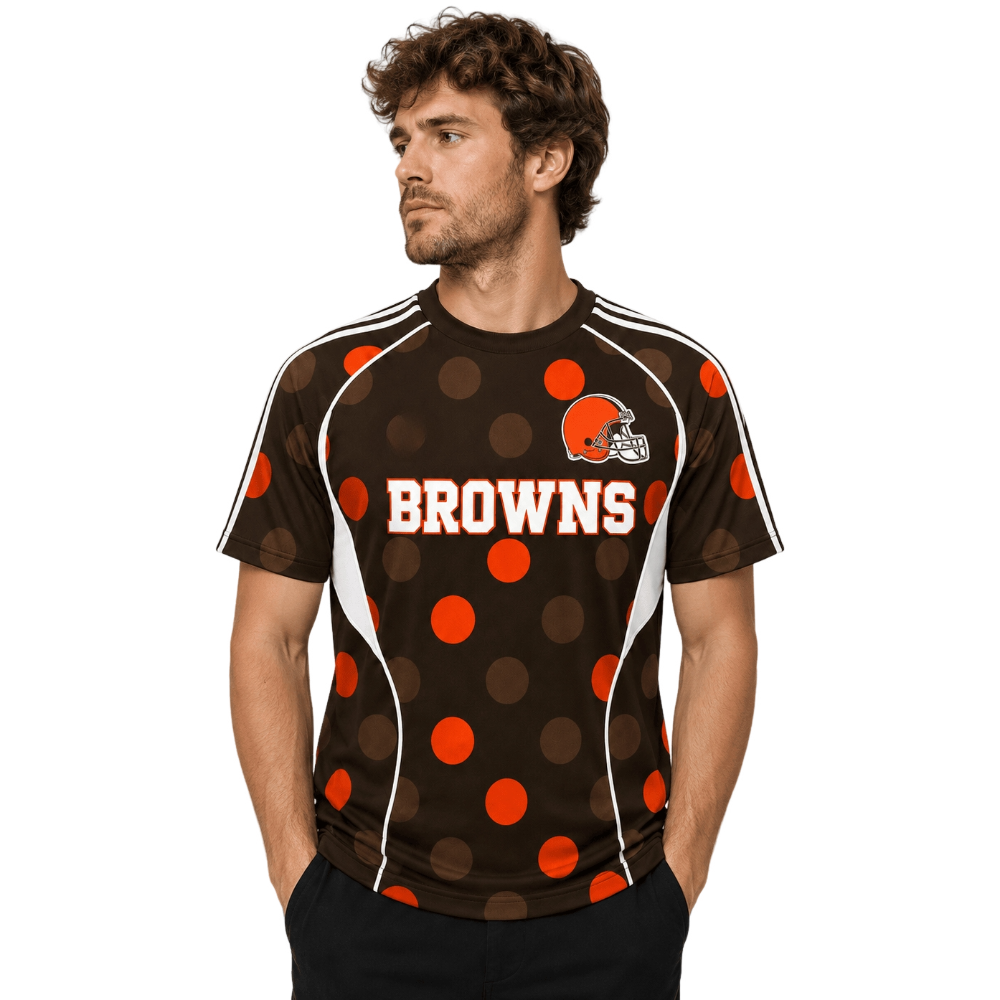 Cleveland Browns Polka Dot Casual Fan T-Shirt