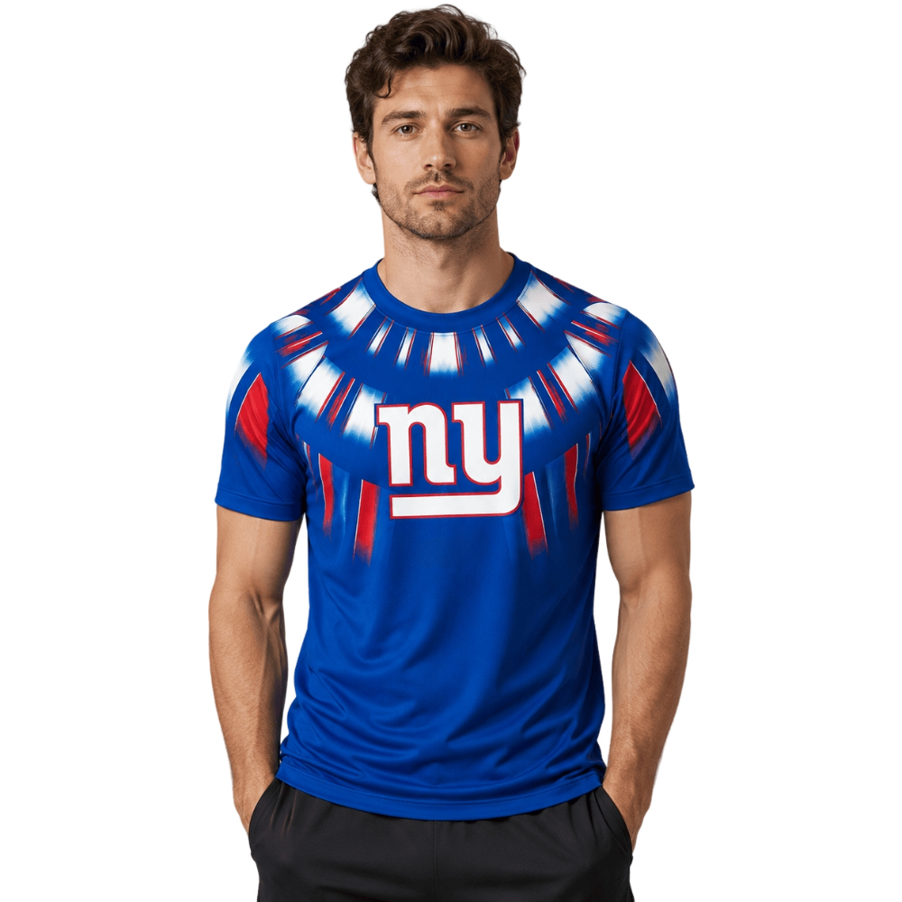 NY Giants Custom Name Number Tie Dye T-Shirt
