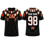 Bengals Custom Name Number Tie Dye Printed T-Shirt