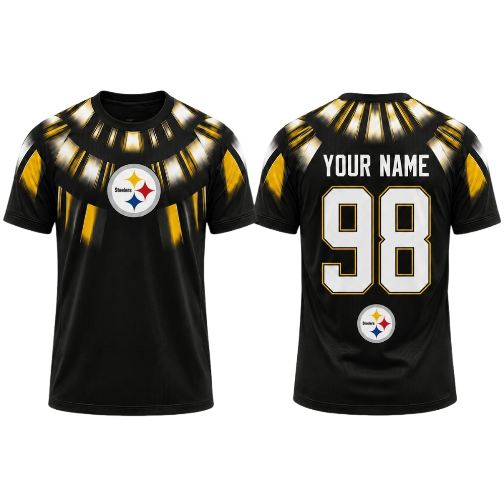 Steelers Custom Name Number Tie Dye Printed T-Shirt