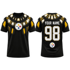 Steelers Custom Name Number Tie Dye Printed T-Shirt