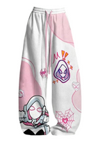 Pink Spider-Gwen Cartoon Top & Elasticated Trousers Two-Piece Set