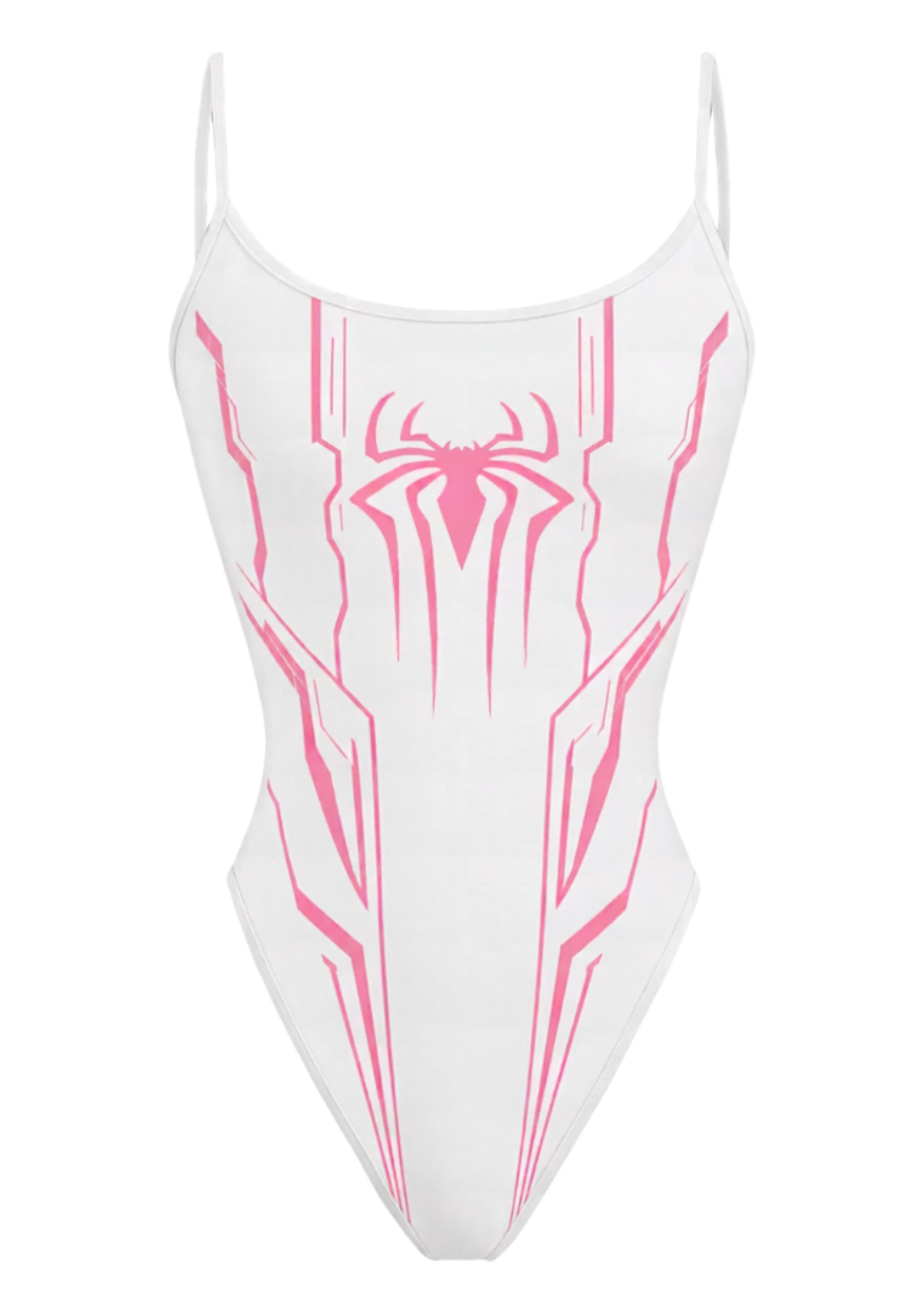 Cute Pink Cyber Spider One Piece Bathing Suit