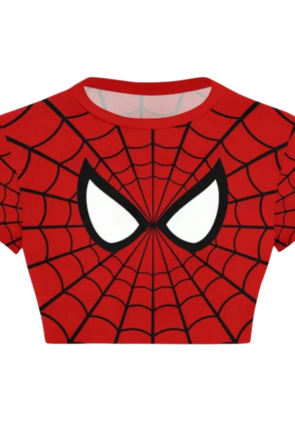 Classic Red Spider Web Top & Elasticated Trousers Two-Piece Set