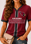 Arizona Cardinals Ribbed V‑Neck Game Day T-Shirt