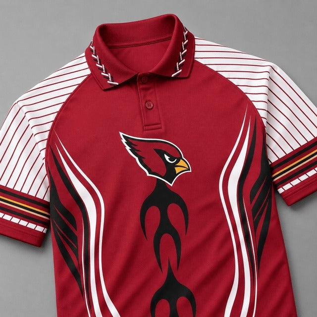 Arizona Cardinals Graphic Raglan Polo Shirt