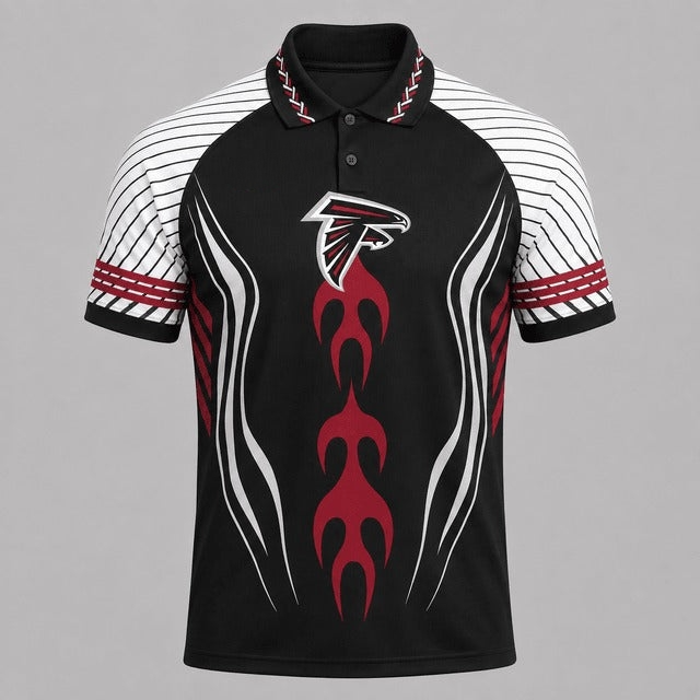 Atlanta Falcons Graphic Raglan Polo Shirt