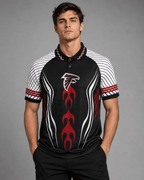 Atlanta Falcons Graphic Raglan Polo Shirt