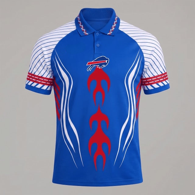 Buffalo Bills Graphic Raglan Polo Shirt