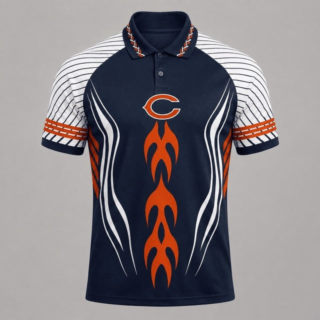 Chicago Bears Graphic Raglan Polo Shirt Main image