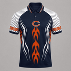 Chicago Bears Graphic Raglan Polo Shirt