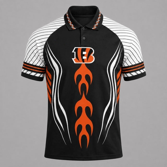Cincinnati Bengals Graphic Raglan Polo Shirt