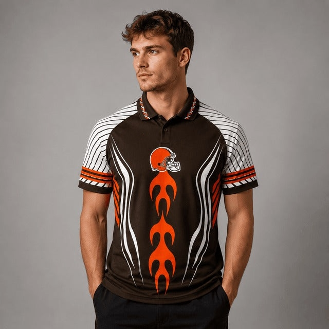 Cleveland Browns Graphic Raglan Polo Shirt Secondary image