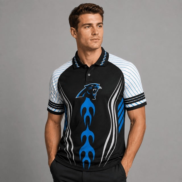 Carolina Panthers Graphic Raglan Polo Shirt Secondary image