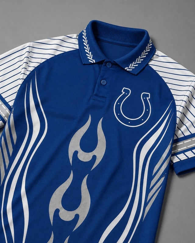 Indianapolis Colts Graphic Raglan Polo Shirt