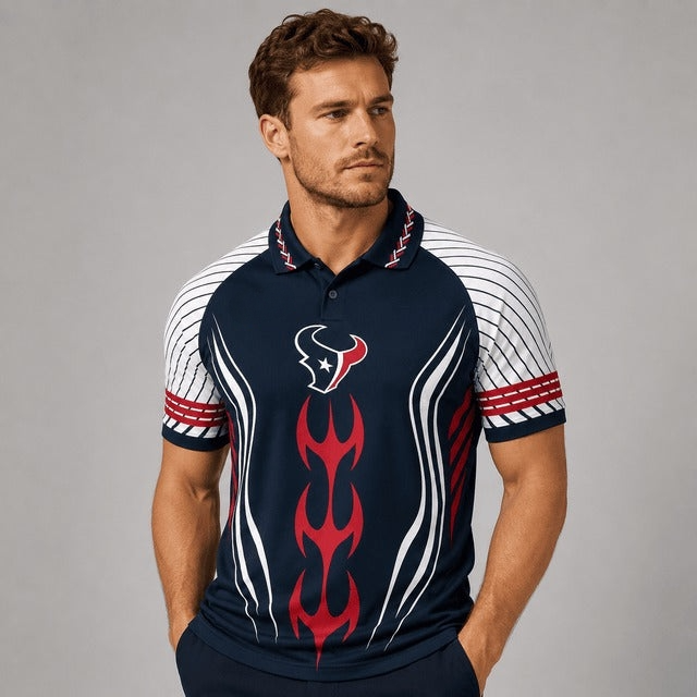 Houston Texans Graphic Raglan Polo Shirt Secondary image
