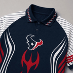 Houston Texans Graphic Raglan Polo Shirt