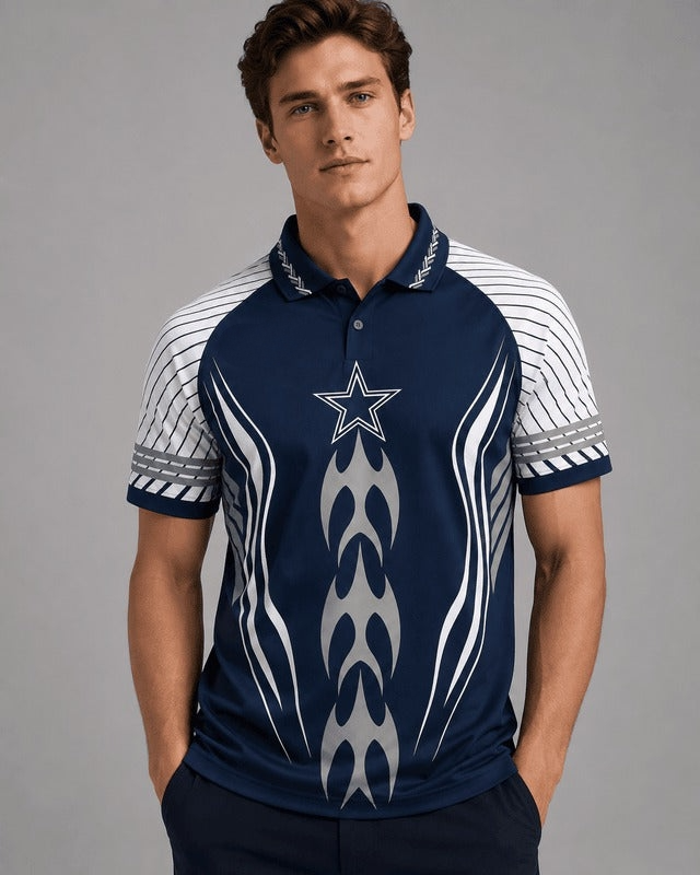 Dallas Cowboys Graphic Raglan Polo Shirt Secondary image