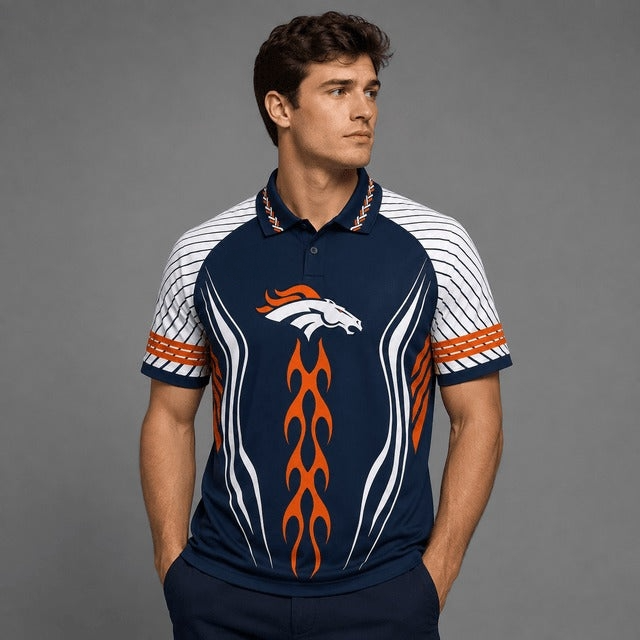 Denver Broncos Graphic Raglan Polo Shirt Secondary image