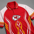 Kansas City Chiefs Graphic Raglan Polo Shirt