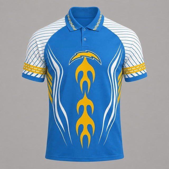 Los Angeles Chargers Graphic Raglan Polo Shirt Main image