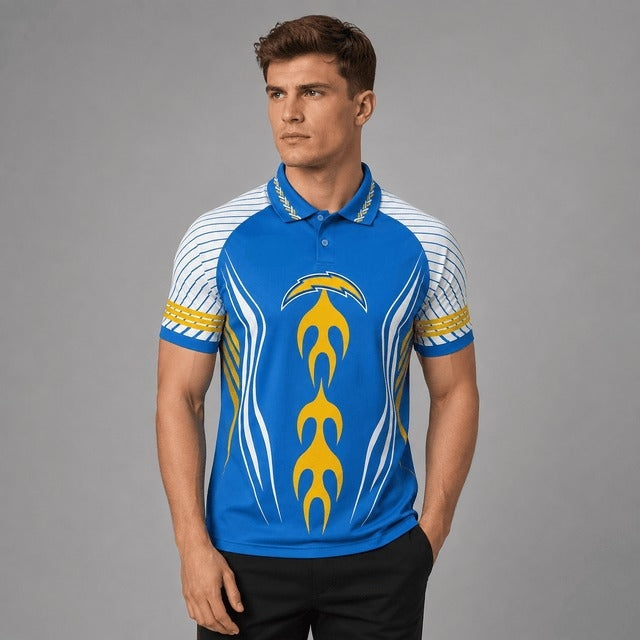 Los Angeles Chargers Graphic Raglan Polo Shirt Secondary image