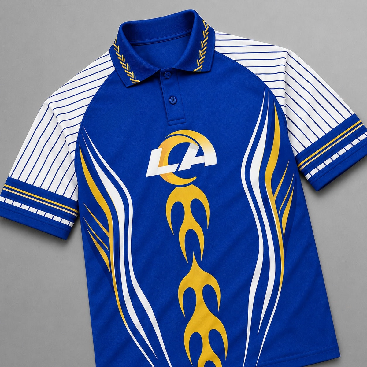 Los Angeles Rams Graphic Raglan Polo Shirt